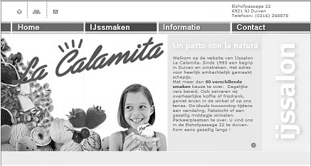 webdesign IJssalon La Calamita